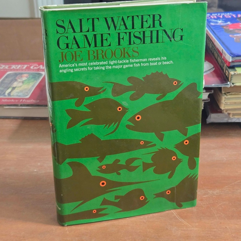 Joe Brooks Salt‎ Water Game Fishing  Vintage 1972 Angling HCDJ Book